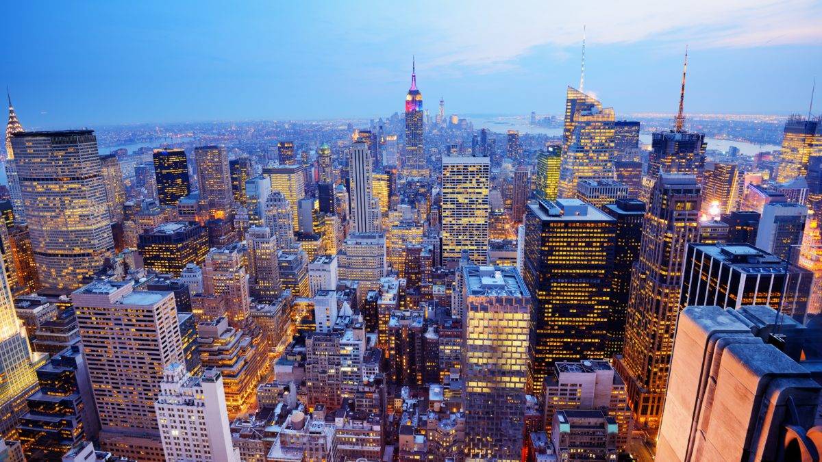 NYC Aerial Photo at Night